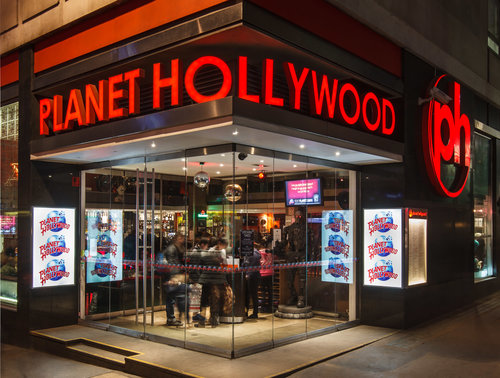 Planet Hollywood a trendy American cinema restaurant