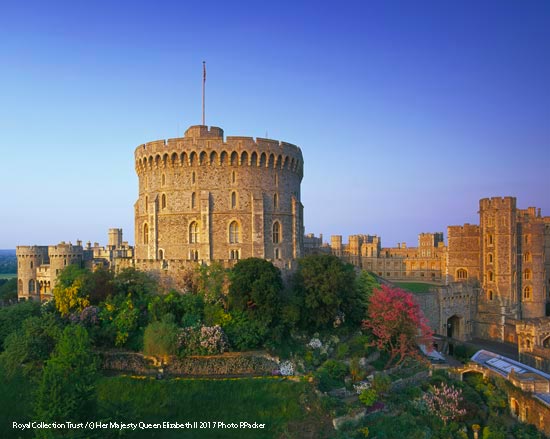 Visit of Windsor Castle royal residence of Queen Elisabeth II