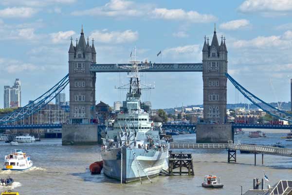 Visit the cruiser HMS Belfast